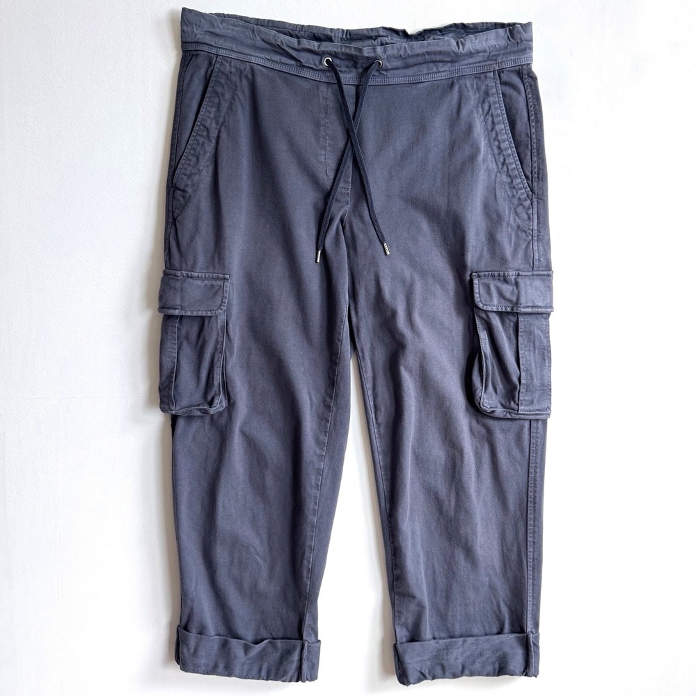 Standard James Perse Charcoal Grey Cargo Pants Size 3 Womens Cropped